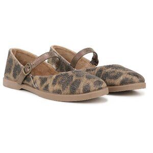 Blowfish Malibu Womens Empower Leopard Print Mary Jane Flex Flats Size 6.5 NWOB